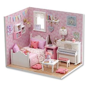 Flever Dollhouse Miniature DIY House Kit Creative Room with Furniture and C