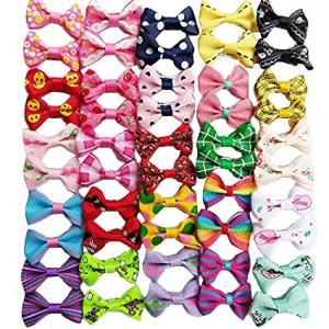 Chenkou Craft 50pcs/25pairs New Dog Hair Bows with Clips Pet Grooming Produ