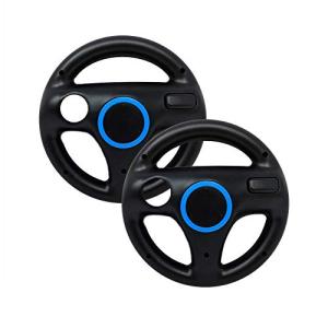 Old Skool Mario Kart Racing Wheel Compatible with Wii and Wii U 2 Pack ー Bl