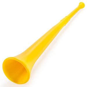 26-Inch Yellow Pudgy Pedro's Plastic Vuvuzela Stadium Horn 