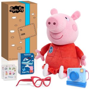 Peppa Pig 13.5ーInch Tourist Peppa Pig Plush Super Soft & Cuddly Stuffed Anの商品画像