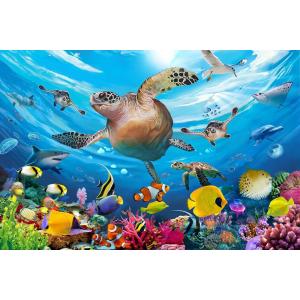 Koyiwa 100 Pieces Jigsaw Puzzle for Kids Age 4ー8 Sea Turtle Swimming Fantasの商品画像