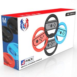 4 Pack Switch Steering Wheel Compatible with Mario Kart 8 Deluxe GH Racingの商品画像