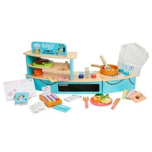Bluey ? Tabletop Restaurant ? 32 Piece Wooden Roleplay Toy with Cutlery & Pの商品画像