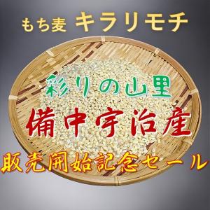 もち麦 キラリモチ 1kg真空パック 高梁市宇治町産 取り扱い開始記念セール｜hey-com-bicchu