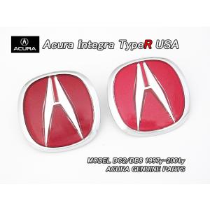 インテグラDC2DB8【ACURA】アキュラINTEGRAタイプR純正USエンブレム-前後2点セット...