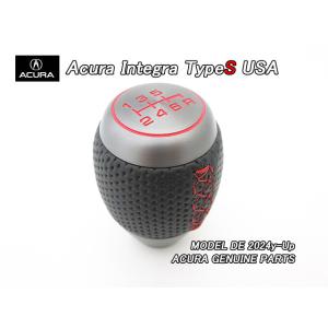 インテグラDE4DE5【ACURA】アキュラINTEGRAタイプS純正USシフトノブ6速(赤ステッチ)/USDM北米仕様USAチェンジレバー流用にM10×P1.5/250g｜heyheyhey1107