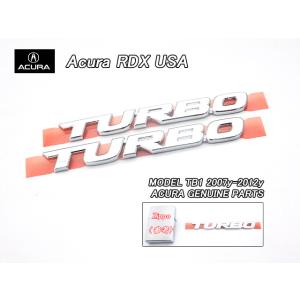 アキュラRDX【ACURA】TB1純正USエンブレムセット2点-TURBOマーク(99mm×9mm)...