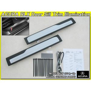 レジェンドKC2【ACURA】アキュラRLX純正USスカッフプレート-フロント左右LEDイルミネーシ...
