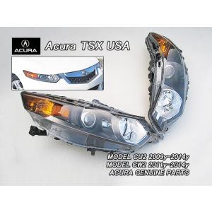 アコードCU1CU2【ACURA】アキュラTSXセダン純正USヘッドライト左右(サイドマーカー付)/...