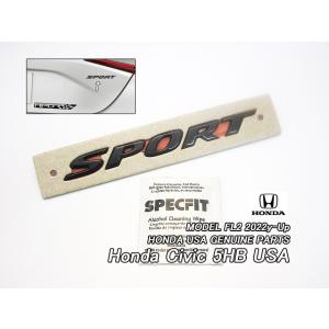 シビックFL1FL2【HONDA】ホンダCIVICハッチバック純正USエンブレム-リアSPORT文字...