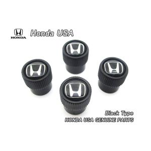 ホンダ【HONDA】米国US純正エアバルブステムキャップ4個ブラック(Hマーク入り)/USDM北米仕...