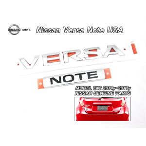 ノートE12【NISSAN】ニッサンVERSA.NOTE純正USエンブレムセット-リア2点/USDM北米仕様ヴァーサ日産バーサUSAバックドア.バッジEパワーPower｜heyheyhey1107