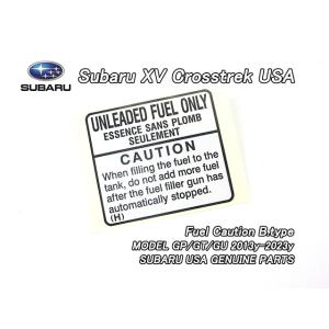 スバルXV【SUBARU】GT3GT7GTEクロストレック純正USラベルFuel.Caution/U...