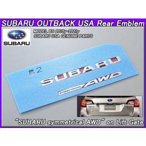 アウトバックBS9【SUBARU】スバルOUTBACK純正USエンブレム-リアSUBARU.symmetrical.AWDマーク/USDM北米仕様レガシィLEGACYバックドア左USA｜heyheyhey1107