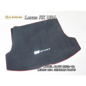 レクサスRX/LEXUS/AL#10米国US純正RX350カーゴマット黒色(F-Sport/赤色ステッチ)/USDM北米仕様カーペットFスポーツRX350hラゲッジマット