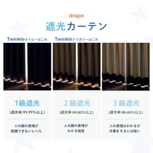 カーテン 一級遮光 星柄 星座 遮光 2枚組 ...の詳細画像3