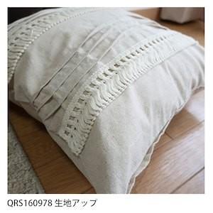 おしゃれな麻混ナチュラルクッションカバー QR...の詳細画像2