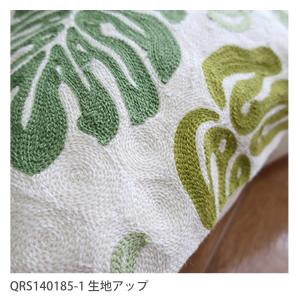 クッションカバー 北欧 モンステラ刺繍クッショ...の詳細画像2