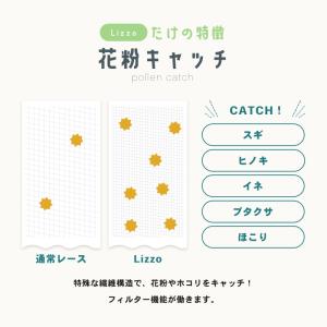 花粉対策 レースカーテン 遮熱 100幅 2枚...の詳細画像5