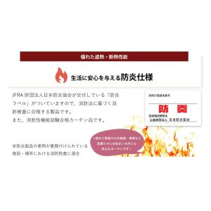 カーテン 遮光 2級 防炎 遮熱 洗濯可能 タ...の詳細画像3