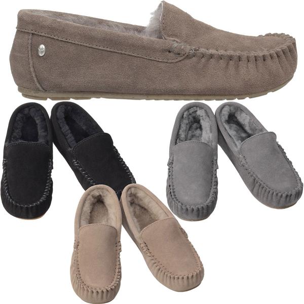 12/28プレミアム会員+5% エミュ スリッポンシューズ モカシン ケアンズ Cairns W11...