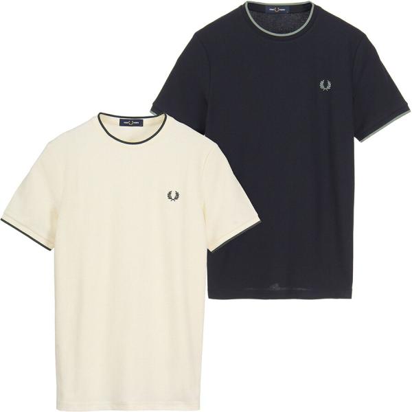 フレッドペリー Tシャツ Fredperry M2397 Trim Detail Crepe Piq...