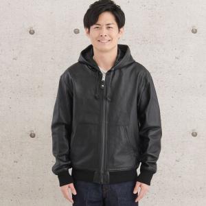 ショット レザーパーカー フルジップ シープスキン 3111054 7827821950 7827821950009 Schott レザー パーカー 革ジャン｜hff