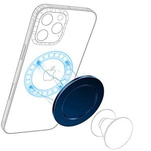 enGMOLPHY iPhone 12/13と互換性があり ワイヤレス充電用に取り外し可能な磁気ベースプレートPソケットまたは電話リングホルダー