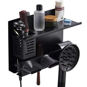 ダイソン用ヘアドライヤーホルダーヘアアタッチメント用ヘアホルダーバスルームシェルフウォールマウントスタンドマグネティックラックフィット1ディフュ