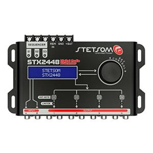 Stetsom STX 2448 デジタルオーディオプロセッサーDSPクロスオーバー＆イコライザー4チャンネルフルデジタルシグナルプロセッサー（シーケ