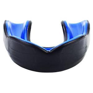 オーラル マートブラック/ブルーアダルト マウスガード‐ “クッション” スポーツ マウスガード 大人用ケース付 ラグビー MMA  バスケ