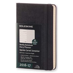 Moleskine 2016-2017 Weekly Notebook 18M Pocket Black Hard Cover 3.5 xの商品画像