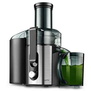 ジューサー遠心機全果物および野菜用の大型ジュース抽出器BPAフリー600Wデュアルスピードステンレス鋼ジュースメーカー取り外し可能お手入れが簡単オレ