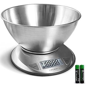 CROWNFUL CROWNFULデジタルフードスケールボウル付き 11lb / 5kgキッチンスケール