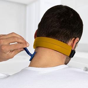 NekmateEVO +デラックスバージョンネックラインシェービングテンプレートと完全に調整可能なストラップ付きヘアカットガイド  DIYハンズ