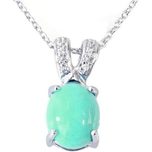 天然ターコイズ（トルコ石）ペンダントネックレス・2.0ctのボリューム/12月誕生石ターコイズ