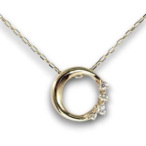 サマンサティアラ K10 ハート ダイヤ プチ ネックレス 0.05ct : Bijou