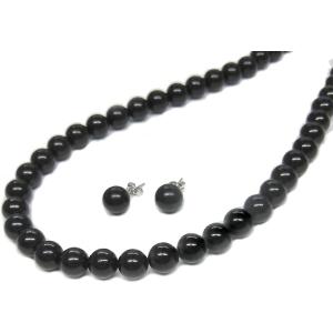 黒珊瑚 ネックレス 10mm玉 内径42cm ブラックコーラル パワーストーン