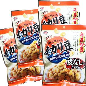 皮なし イカリ豆105g 4袋セット ミツヤ  瀬戸内の花藻塩使用 おつまみ チャック付き ビール