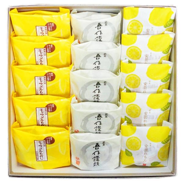 広島銘菓 銘菓撰М−ＣＧＬ 紅葉きゃらめる、吾作饅頭、安芸銘菓 みるくれもん×各5個 平安堂梅坪 紙...