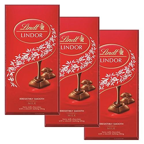 リンツ リンドール ミルク シングルズ １００ｇ ３点セット 送料込み　チョコ