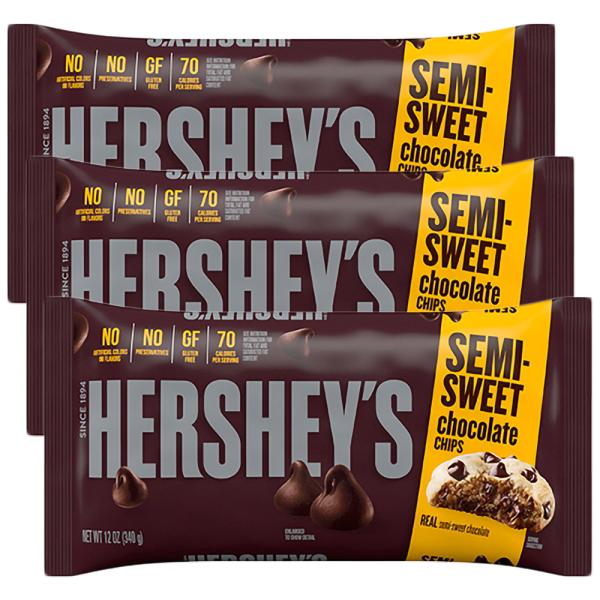 Hershey ハーシー セミスイート チョコチップ ３４０ｇ ３個セット 送料無料 アメリカ US...