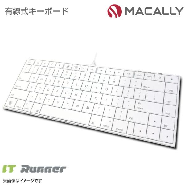 [未使用] [美品] MACALLY Lightning キーボード iKeyLT 有線 英語 iO...