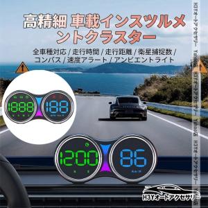 H3Y HUD ヘッドアップディスプレイ 車載スピードメーター GPS 速度計 衛星時計 走行距離 全車種対応 ハイブリッド EV 簡単取付 TX283