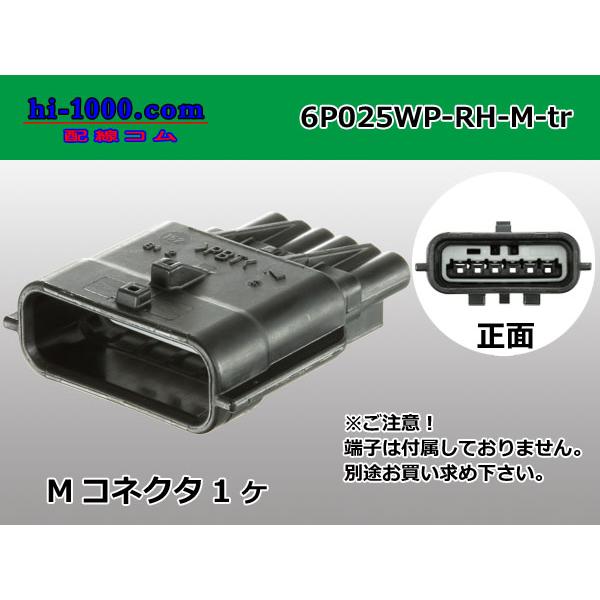 ●矢崎総業025型RH防水シリーズ6極Mコネクタ（端子無し）/6P025WP-RH-M-tr