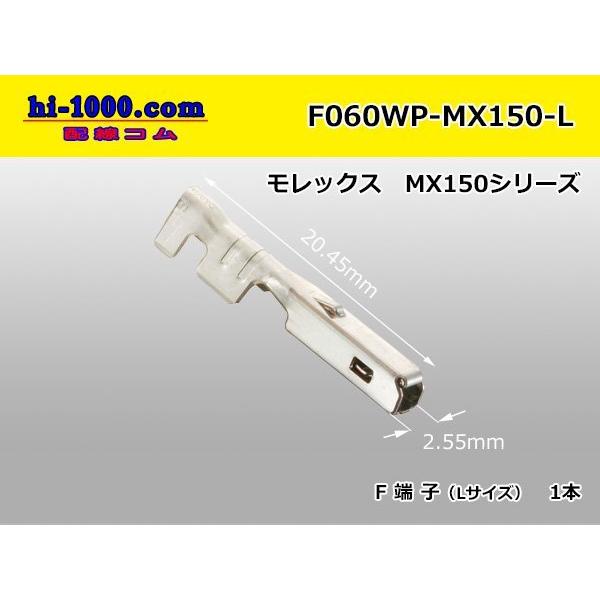 Molex製 Fターミナル MX150シリーズ 圧着端子(Lサイズ)/F060WP-MX150-L