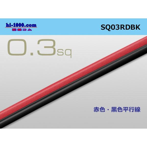 0.3sq平行線-赤・黒(1m)/SQ03RDBK