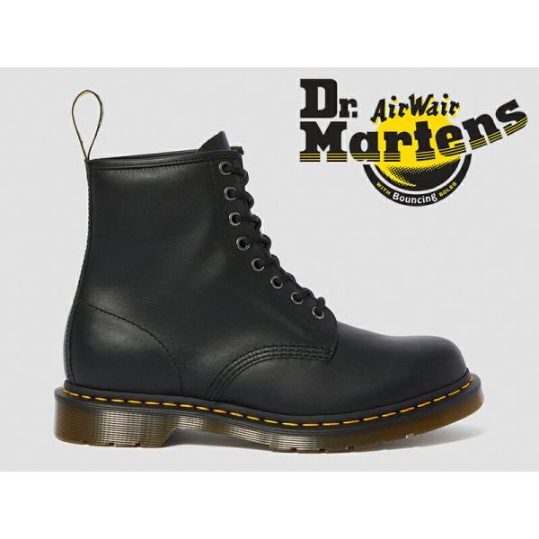 【柔らかい本革仕様】ドクターマーチン ナッパレザー 8ホール ブラック レディース  メンズ ワーク...