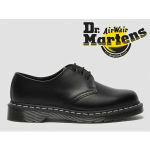 ドクターマーチン Dr.Martens 3ホール ホワイトステッチ ブラック モノトーン 黒/白 1461 3HOLE WHITE STITCHZ BLACK 定番3ホール 国内正規品｜hi-fine